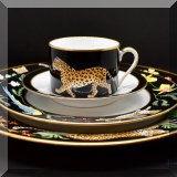 P09. Lynn Chase porcelain “Jaguar&rquo; china set. 